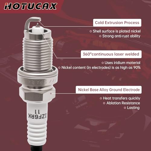 UF582 Ignition Coils & Iridium Spark Plug Set, 4 Pack - size: UF582 & Spark Plugs