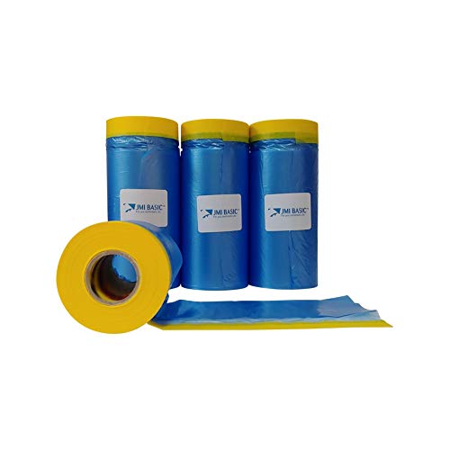 Pre-Taped Masking Film for Car Painting – 35 Inch x 3RL Tape and Drape - size: 35 Inch - 3RL