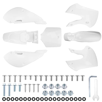 PRO BAT Plastic Fender Fairing Body Work Kit - color: White Plastic Fender Kit