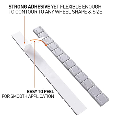 AAIN 2 Boxes, 1152pcs, 1/4oz, 0.25oz, Grey, Adhesive Stick on Wheel Weights - color: Grey, style: 1/4oz, 288oz