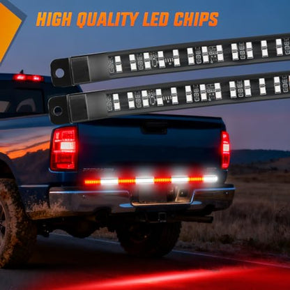 Nilight 60 Inch Emergency Strobe Light Strips with Controller Red White - color: 60" Tailgate Strobe w/ Controller Red/White