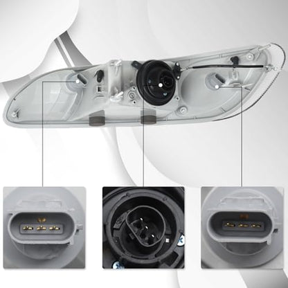 Headlight Fit 2005-2016 Peterbilt 387/386/384/325/330/335/337/340/348/382 - color: Black-Left