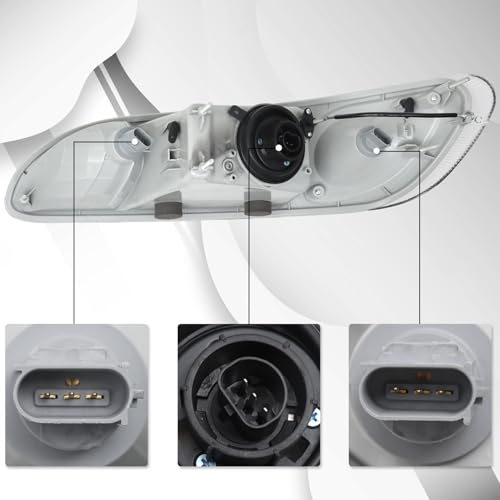 Headlight Fit 2005-2016 Peterbilt 387/386/384/325/330/335/337/340/348/382 - color: Black-Right
