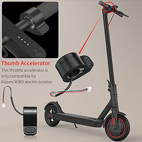 Electric Scooter Thumb Throttle Replacement, Speed Accelerator Control with Cable Connector, Throttle Accelerator Accessories Replacement Part Compatible with M365 E-Scooter, Black