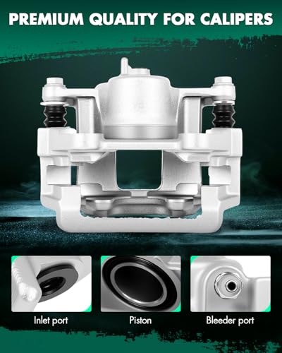 SCITOO Rear Right Disc Brake Caliper With Bracket 19B3824 Silver - size: Rear Passenger[19B3824]Silver