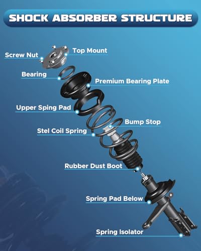 4Pc Struts & Shocks Fit for Chevy Cobalt 2005-2010 HHR 2006-2011 - size: Fit for Cobalt 05-10 4x Struts Assembly (264)