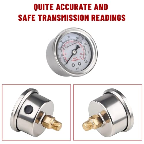 EFI Fuel Pressure Regulator Kit with Bypass Return 0-100psi Pressure Gauge AN6-6AN Fuel Line Hose Fitting Connectors Kit Adjustable Universal Aluminum