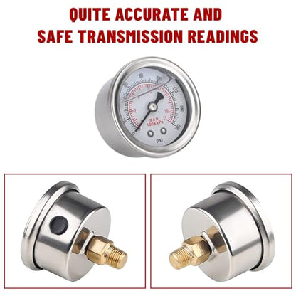 EFI Fuel Pressure Regulator Kit with Bypass Return 0-100psi Pressure Gauge AN6-6AN Fuel Line Hose Fitting Connectors Kit Adjustable Universal Aluminum