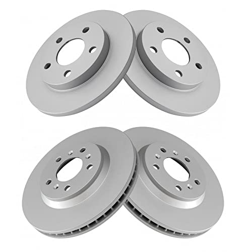 TRQ Front and Rear Brake Rotor Set G Coated - style: BRA15437