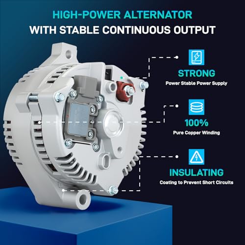 BDELI 7771-6G2 New Alternator Fit for Ford 1994-2000 Mustang - size: 7771N-6G2