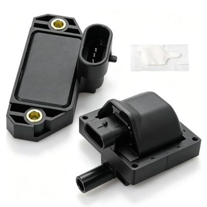 SMMS Ignition Coil Ignition Control Module Kit for Chevrolet, for GMC, for Cadillac, for Pontiac, for Isuzu, for Buick, 1996-2007, Replaces OE: 10489421 + 10482803