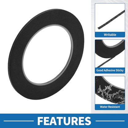 Painters Tape Easy Removal 0.1 Inches x 52.5 Yards Black - color: Black, size: 0.1 Inches x 52.5 Yards