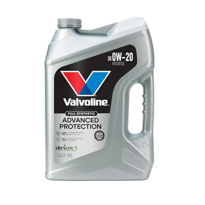 Valvoline Advanced Full Synthetic SAE 0W-20 Motor Oil 5 QT, Case of 3 - size: 5 QT, Pack of 3, style: Advanced Protection
