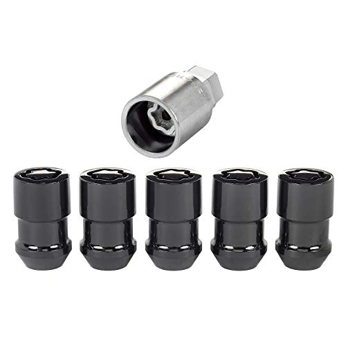 McGard 24548 Black Cone Seat Wheel Locks(1/2"-20 Thread Size) - Set of 5