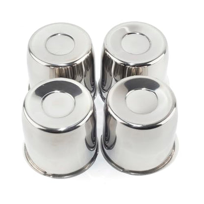 Rtrhinotuning Stainless Steel Push Through Center Caps 4.25" for Trailer Truck Rv Wheel Rims Chrome Trailer Hub Cap 4.11" Hight 4 PCS Wheel Center Caps - color: Chrome, size: 4.25" Center Hole, 4.11" Height