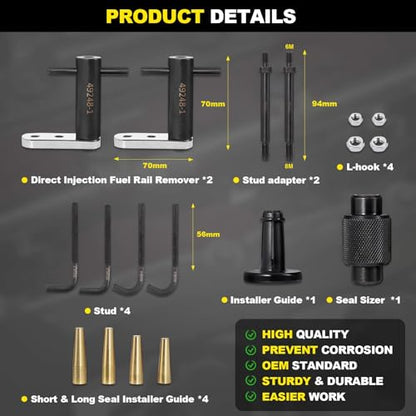 6706 Fuel Injector Rail Assembly Remover & GM245 Injector Seals Tools Kit