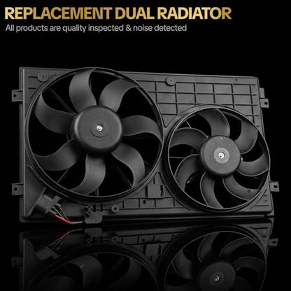 Radiator Cooling Fan Assembly for Volkswagen Beetle 2012-2019 for Volkswagen Jetta 2007-2018 for Volkswagen Golf 2010-2014 for Volkswagen Rabbit 2006-2009