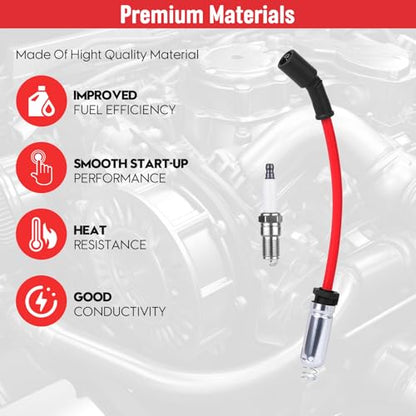 High Performance Spark Plugs and Wires Set of 8 for Chevy GMC LS V8 - size: High Performance