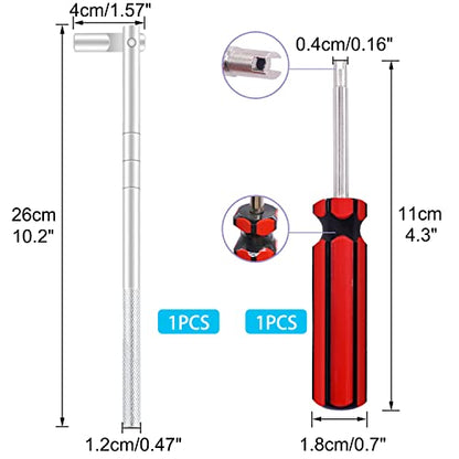 Tire Valve Stem Tool Puller and Installer Kit - 4PCS TR412, 4PCS TR413, 4PCS TR414 Snap-in Tire Valve Stem with Valve Cores, Single Head Valve Core Remover Installer Tool - size: 14PCS