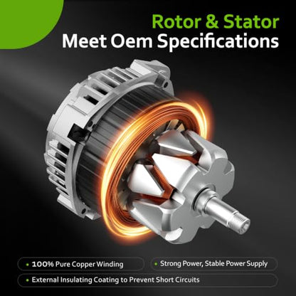 Alternator Replacement for 2007-2009 Kia Sorento 3.3 3.8L, Sedona 06-09, Borrego 10-11, 06-11 Hyundai Azera 3.3 3.8L, Veracruz 07-12, Entourage 07-10, Sonata 06-10, Santa Fe 07-09, 102211-3102, 11191N
