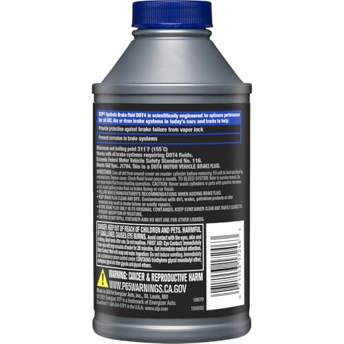 STP Synthetic Brake Fluid, Dot 4 Brake Fluid Protects_Brake Systems, ABS, Disc and Drum Systems, 12 Oz, STP (Pack of 6) - size: 12 Ounce (Pack of 6), style: Fluid