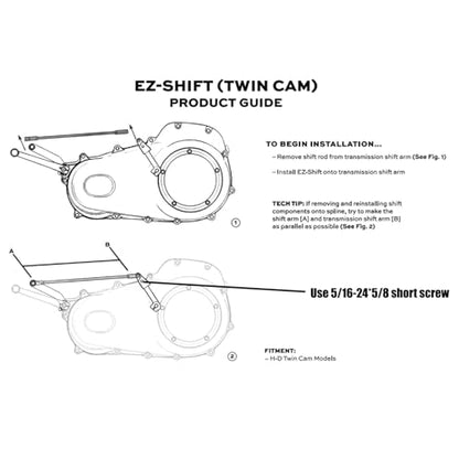 Twin Cam Ez Shift +Shift Linkage Kit for Harley 1999-2016 Touring Dyna Softail Models,Chrome - color: Chrome, style: 2pc for Twin Cam