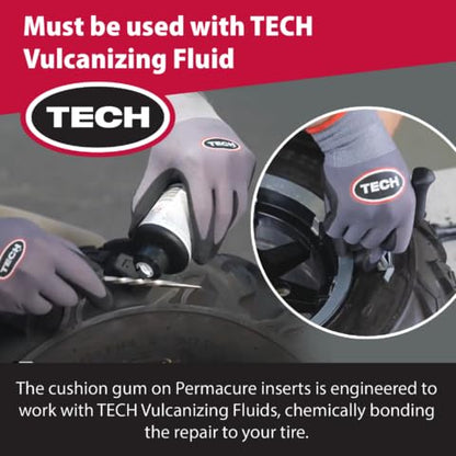 TECH Tire Permacure II Insert Plugs 3-3/4 in, Tubeless Plug Kits, Box of 50