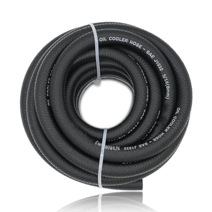5/16 Transmission Oil Cooler Hose - 300 PSI Fuel Line Hose J1532 For Transmission Fluid, Oil, Coolant, Diesel, Hydraulic Fluid, Lubricant, Gas - size: 5/16 10FT without Clamps