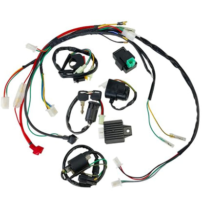 Wiring Harness Kit w/CDI Ignition Coil for 4-Stroke ATV 50-125cc