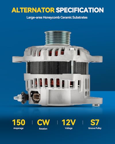 PHILTOP Alternator High Amp Alternators Replace 11538N 12V 150Amp CW - size: 11538N