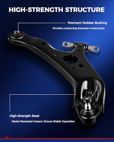 KAX Upgraded 2Pcs Front Lower Control Arms Assembly Fit for 𝐓𝐨𝐲𝐨𝐭𝐚 𝐒𝐢𝐞𝐧𝐧𝐚 Toyota Sienna 2011-2020, Pre-Assembled Ball Joints, High-Strength Steel, OE Replacement K622035 K622036 - size: Toyota Sienna 2011-2020