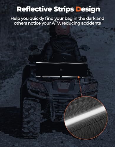 KEMIMOTO Upgrade ATV Storage Bag Rear Seat Gear Bag Four Wheeler Cargo Bag