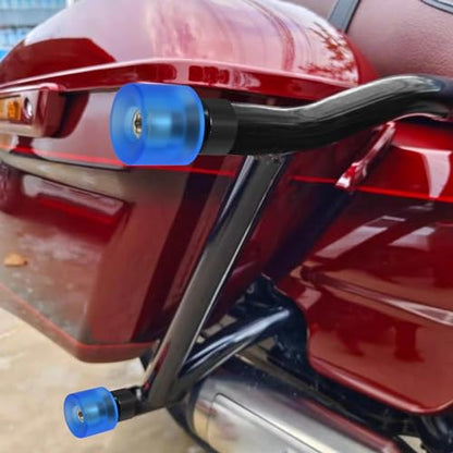 Crash Bar Slider Ends Frame Sliders Fit for Harley M12 Screw - color: #1 Blue
