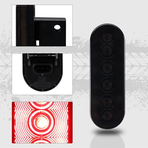 A & UTV PRO 1PCS LED Tail Lights for 2016-2025 Can Am Defender HD5 HD8 HD9 HD10 MAX Accessories Rear Brake Stop Lights Assembly Replace OEM #710004257, Smoked 1PCS