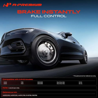 A-Premium Rear Left Driver Disc Brake Caliper with Bracket - style: Rear Driver Side