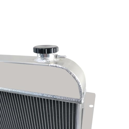 4 Row Aluminum Radiator Compatible with 1941-1952 Plymouth Concord Special Deluxe Suburban 1942 1943 1944 1945 1946 1947 1948 1949 1950 1951 Radiators