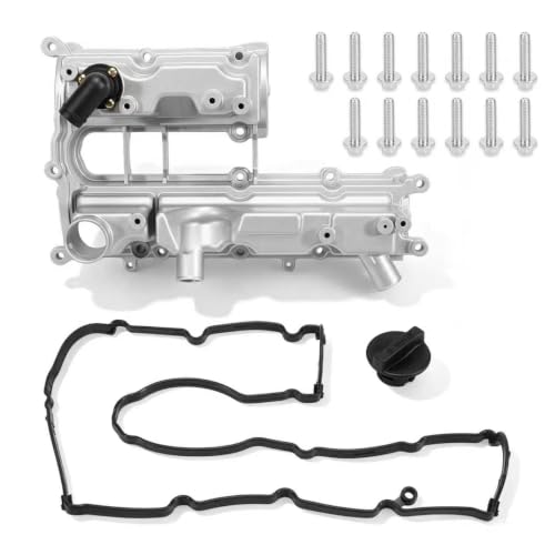 BM5Z6582A 1.6L Aluminum Engine Valve Cover with Gasket Compatible with 2013-2016 Ford Escape, 2014-2019 Fiesta, 2013-2015 Fusion, Transit Connect 2018-2019, Replace BM5Z-6582-A