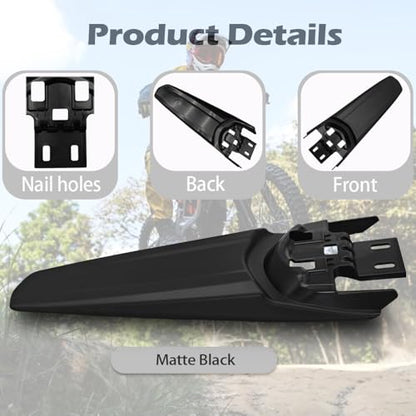 Extended Rear Fenders Longer Tail Guard for Surron Light Bee X/S and Segway X160/X260 (Matte Black) - color: Matte Black