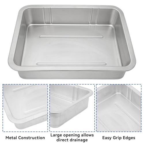 Oil Drain Pan, Heavy-Duty Leakproof Metal Oil Change Container with Wide Opening 3-4L Capacity Universal Fit for Cars Motorcycles Boats Garage Maintenance - size: 5l, style: 5l