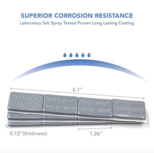 CKAuto 1/2oz, 0.5oz, Ultra Slim Low Profile, Grey Adhesive Stick On Wheel Weights, 60 oz/ 3.75 lb/Box, OE Quality, (120pcs) (Pack of 2) - color: Grey, size: 120PCS (Pack of 2)