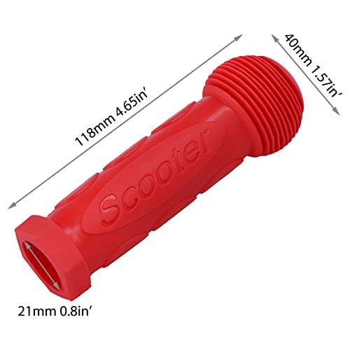Kids Scooter Handle Grips Replacement Handlebars for 2/3/4 Wheels Child Kick Scooters Bike Rocking Car Push Cart, 9 Color Available, 2-Pack - color: Red