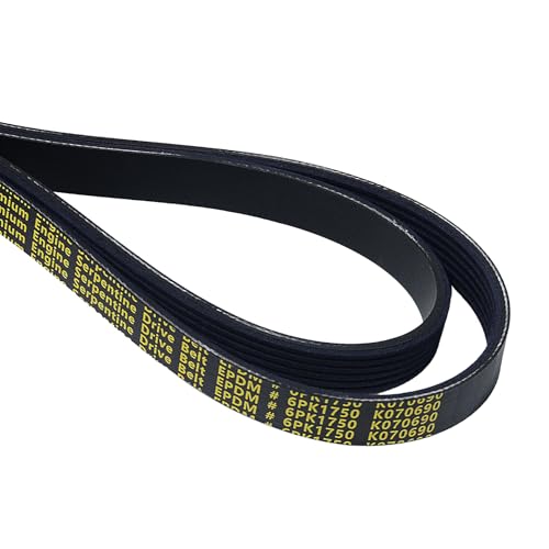 12669858 Serpentine Belt V-Ribbed Drive Belt Compatible with 19-26 Silverado/Sierra 1500 V8 5.3L 6.2L,21-26 Tahoe Suburban Escalade ESV Yukon XL V8 6.2L,Replace 6PK1750 - size: 6PK1750-1750mm