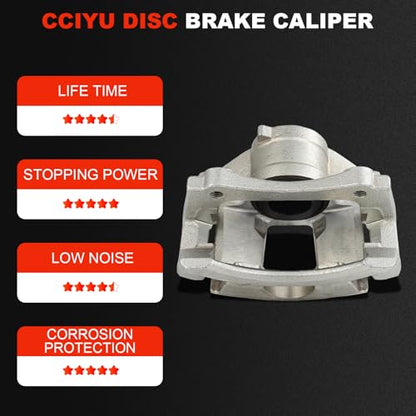 cciyu Front Left Disc Brake Caliper Assembly w/Bracket 18B4772 - size: Front Left[18B4772]