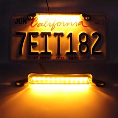LivTee License Plate Light, Extremely Bright LED License Plate Lights Assembly for Trailer UTV ATV Truck RV Boat, Amber - color: Amber