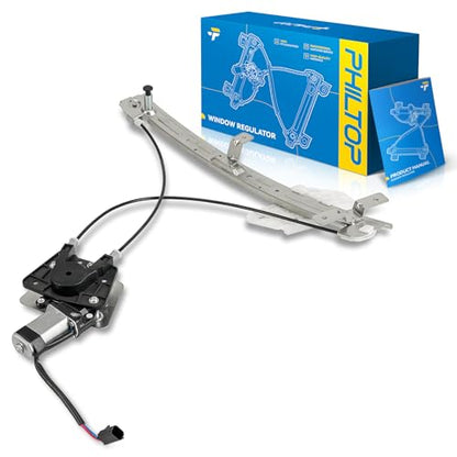 PHILTOP 748-020 Front Left Driver Side Power Window Regulator with Motor Compatible with 2000-2005 Dodge Neon, 2000-2001 Plymouth Neon Replace OE# 5015217AD,5015217AC,5015217AA,5015217AB (2 Pins) - size: Front Left, style: 748-020