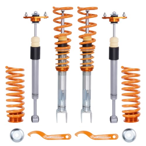 maXpeedingrods Coilovers for Chrysler 300C 2005-2010, for Dodge Magnum 2005-2010, Height Adjustable Coilovers Suspension Kit, Preset Damping Lowering Kit Gold