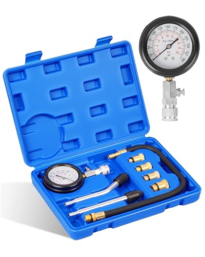 DAYUAN Professional Petrol Engine Compression Tester Kit Set, Blue Case - color: Blue