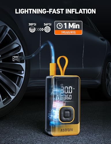 AstroAI L7 Air Tire Inflator Portable Air Compressor, 150PSI Car Bike Pump