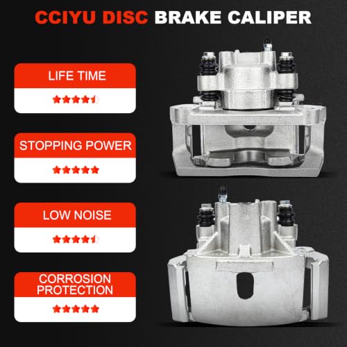 cciyu Front & Rear Brake Calipers 18B5054 18B5055 18-B4837 18-B4836 - size: Front & Rear[18B5054+18B5055+18-B4837+18-B4836]