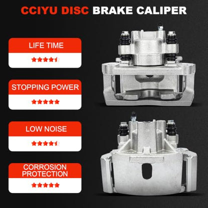 cciyu Front & Rear Brake Calipers 18B5054 18B5055 18-B4837 18-B4836 - size: Front & Rear[18B5054+18B5055+18-B4837+18-B4836]
